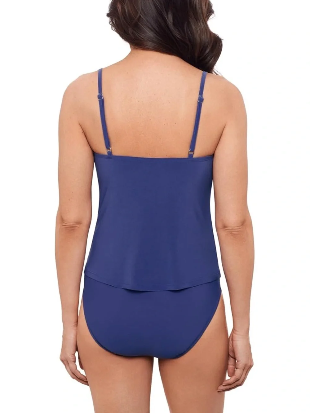 Triple Ruffle Tier Swim Tankini Top with Adjustable Strap 2X 1279/bb2-1